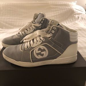 Gucci White Mid Top Sneakers